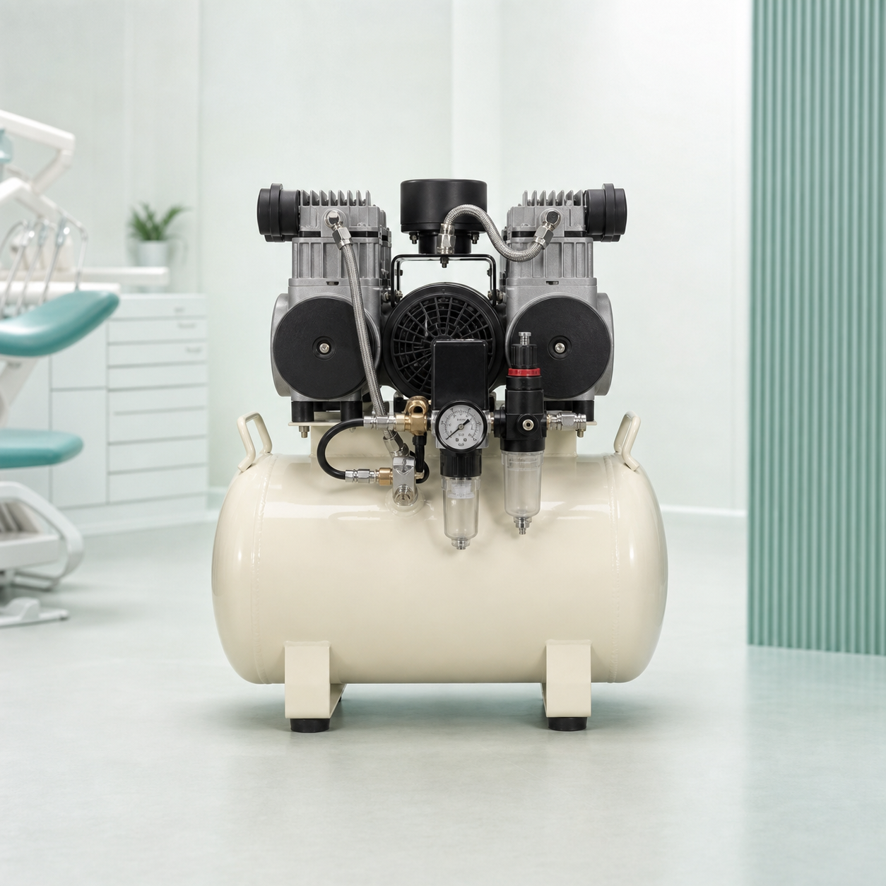 Manutenção de compressor odontológico