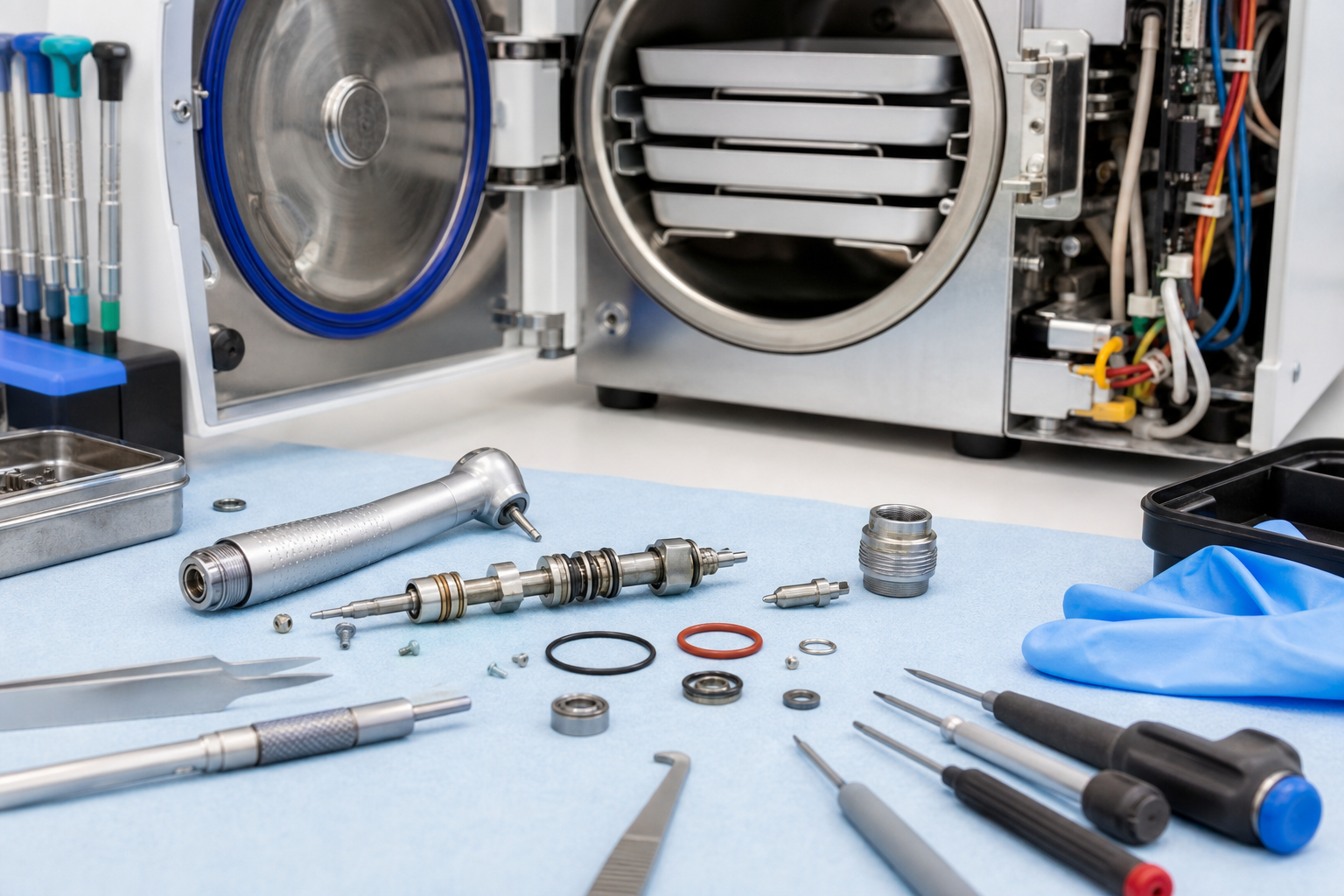 Manutenção corretiva de equipamento odontológico